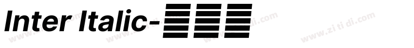 Inter Italic字体转换